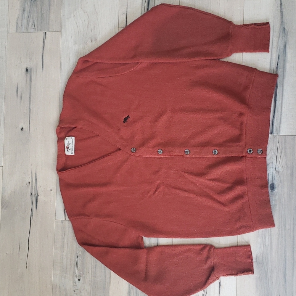 Mens Vintage Steeplechase button front sweater size XL